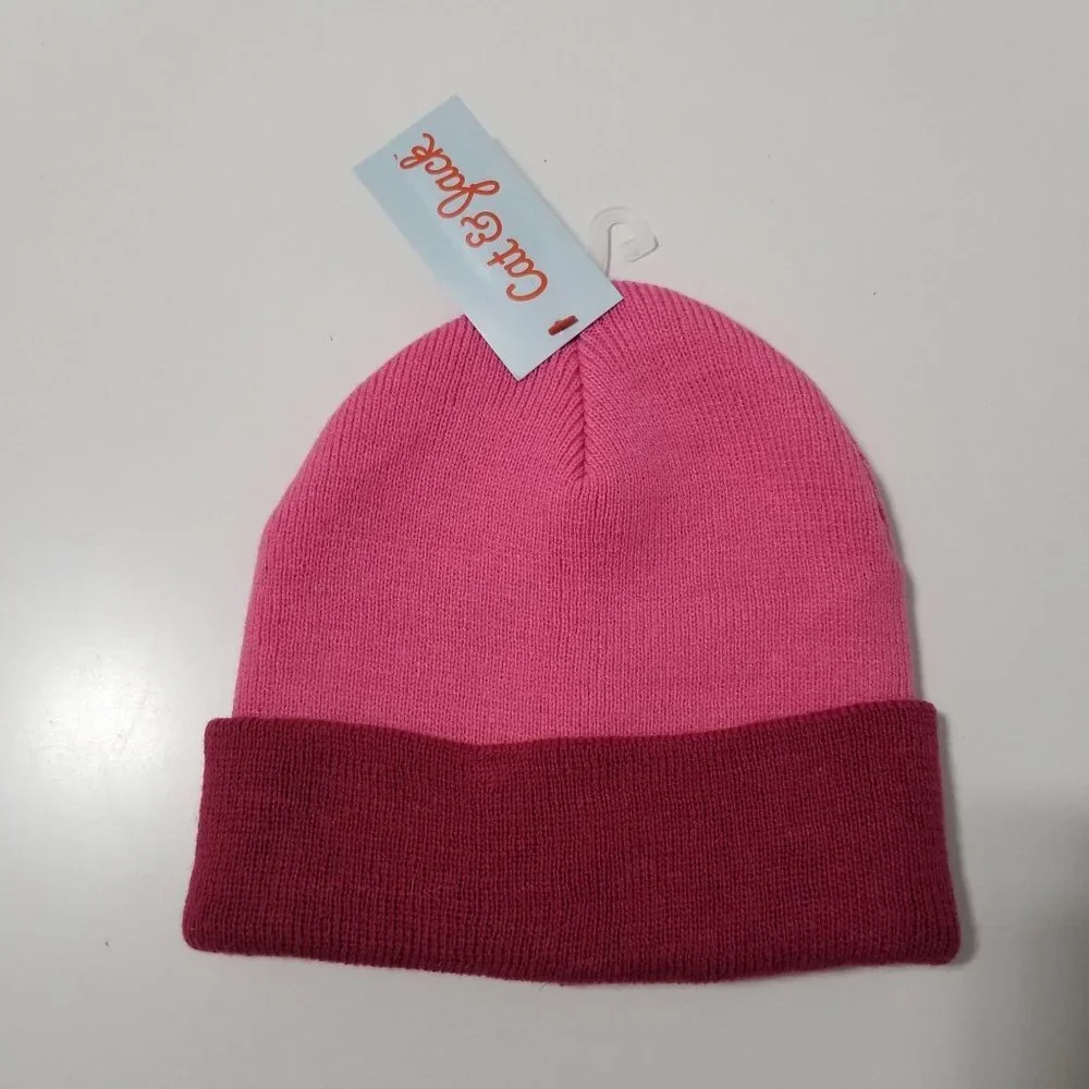 NWT Cat & Jack Girls Tiarella Beanie and Gloves Matching Set Youth Size OS Color